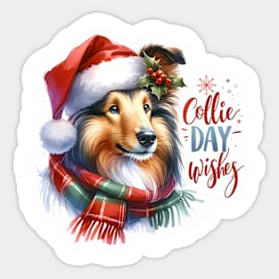 Collie Day Wishes Sticker